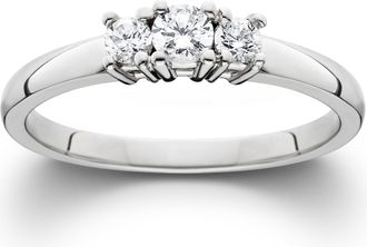 Pompeii3 1/4ct Diamond 3-Stone Engagement Ring Three Stone Anniversary White Gold 7 7