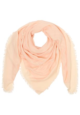 HUGO BOSS Schal BOSS Laik 120*120, Damen, light, pastel pink 682, Web, Materialmix, gemustert, unifarben, Modet&uuml;cher Schal, mit BOSS-Logoschriftz&uuml;gen, rundum kl