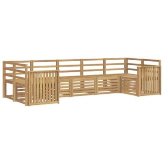 vidaXL Conjunto De Sof&aacute;s De Exterior 7 Pcs Blanco 304 X 128,5 X 73 Cm Vidaxl
