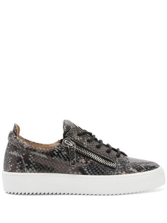 Giuseppe Zanotti Gail snakeskin-effect sneakers - Black
