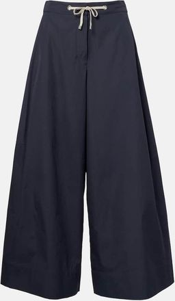 Max Mara Pantaloni Gufo in popeline di cotone