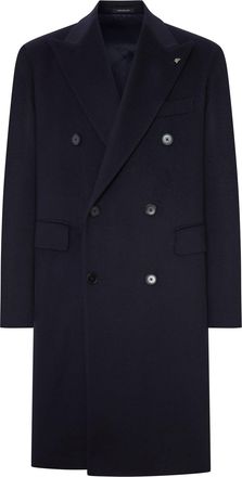 Tagliatore DOUBLE-BREASTED CLOTH COAT WITH PEAK LAPEL - Tagliatore - Man