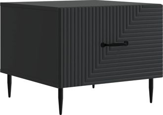 vidaXL Mesa De Caf&eacute; Negro 49 X 50 X 40 Cm Madera De Ingenier&iacute;a Vidaxl