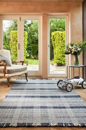 Origin Store Highland Check Runner in Blue | Size: 160 cm x 230 cm
