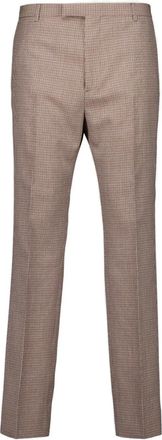 Gucci Wollen broek met gingham ruit - Beige