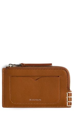 J.W.Anderson Loafer Leather Zip Wallet in Tan at Nordstrom