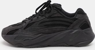 adidas Black Suede and Mesh Boost 700 Vanta Low Top Sneakers Size 40 2/3