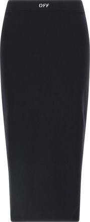 Off-white Logo Skirt Gonne Nero-Donna