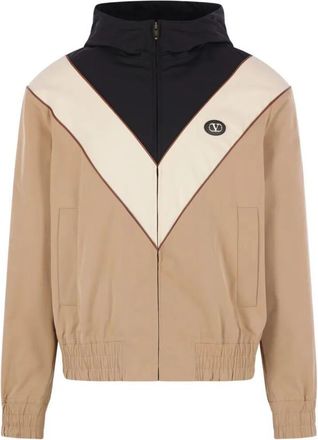 Valentino Garavani Inlaid V And Vlogo Patch Bomber Jacket