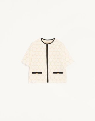 Valentino Jacket in Fleurs A Jour Cotton Wo