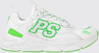Plein Sport Sneakers basse in pelle e mesh con monogramma a contrasto
