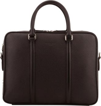 Pourchet Ethan Documenthouder - Heren - Laptoptassen - Bruin - ONE Size - Leer - Tassen