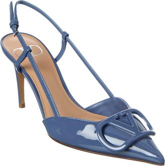 Valentino Vlogo Signature 80 Patent Slingback Pump