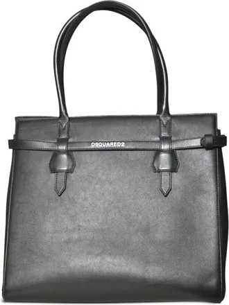 Dsquared2 logo-print tote bag - women - Calf Leather - OS - Black