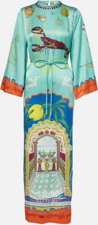 Alemais Alémais Abito midi Surrealist in seta