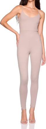 Susana Monaco Very V String Jumpsuit In Sandstone