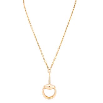 Gucci Horsebit Long Chain Necklace in 18K Yellow Gold - YBB796823001