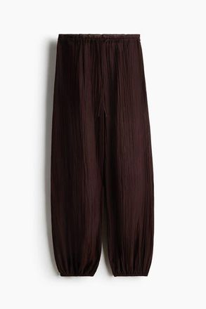 H&M Balloon Drawstring Trousers in Dark Brown at Nordstrom, Size Xx-Large
