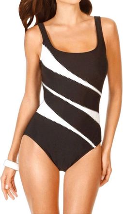 Miraclesuit Helix Underwire One Piece Swimsuit In Black/white