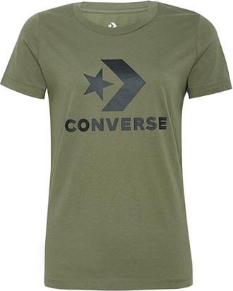 Converse (WMNS) Converse Classic Logo Printing Short Sleeve Grass Green 10009152-A13