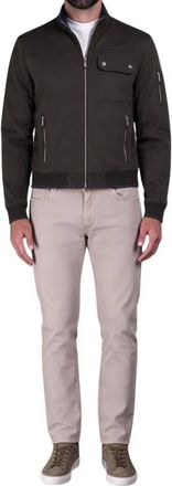 Moorer Corbinick Stand-Collar Bomber Jacket In Verde