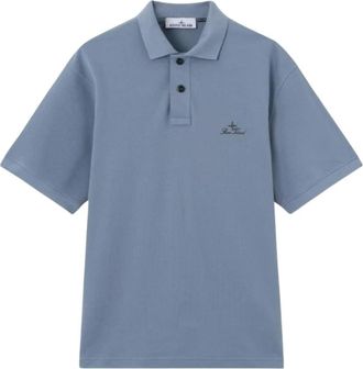 Stone Island Polo 2200001 - Heren - Polos - Blauw - S - Katoen - Tops