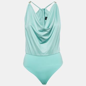Elisabetta Franchi Green Jersey Bodysuit