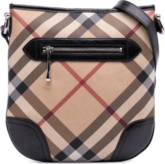 Burberry Borsa a tracolla Supernova Check Dryden in tela cerata 2000-2017 - Marrone