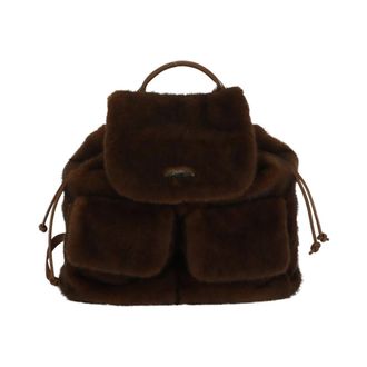Herno Mochila de Pelo Sint&eacute;tico - Bags - Mujer - Marr&oacute;n - ONE SIZE