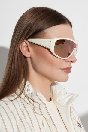 Moncler Thyra Sunglasses, Unisex, Cream