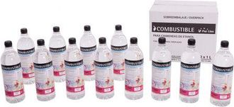 Purline Combustible Etanol De Origen Natural Aroma Floral. Caja 12 Botellas De 1 Litro
