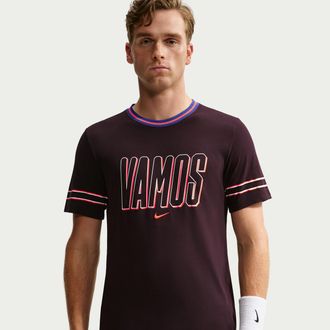 Nike Carlos Alcaraz Nike Mens Court Dri-FIT Tennis T-Shirt in Red | IM6121-647