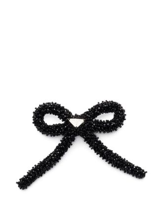 Prada logo hair clip - Black