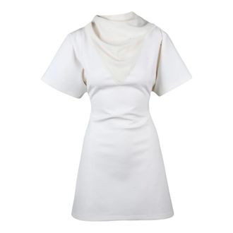 Courr&egrave;ges Dames, Jurken, Wit, Maat: XS Wol