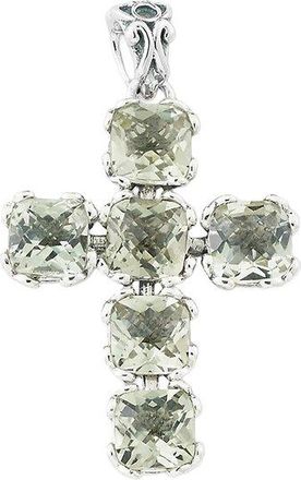 Samuel B. Silver 3.50 Ct. Tw. Green Amethyst Pendant