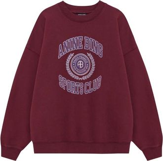 Anine Bing Miles Sweatshirt Collegiate - Burgundy