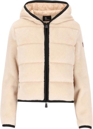 Moncler Sudadera con cremallera y acolchado Polartec - Sport - Mujer - Beige - XS
