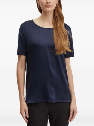 BOSS short-sleeved T-shirt - women - Viscose - S - Blue