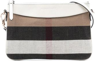 Burberry Pre-owned Cross Body Bags, female, Brown, Size: ONE SIZE Pre-owned Striped Crossbody Bag