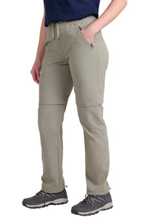 Mountain Warehouse Explorer Womens Zip Off Trousers - Quick Drying Pants, UV Protection Bottoms - for Hiking, Camping & Outdoors Light Khaki (Regular Length) Womens Size