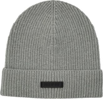 Fear of God Grey Logo Beanie Hat