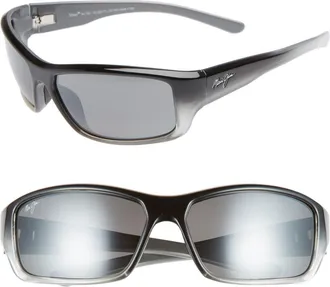 Maui Jim Barrier Reef 62mm Polarized Sunglasses in Black/grey at Nordstrom