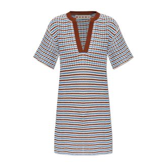 Marni Short Dresses, female, Multicolor, Size: 2XS Striped Pattern Dress