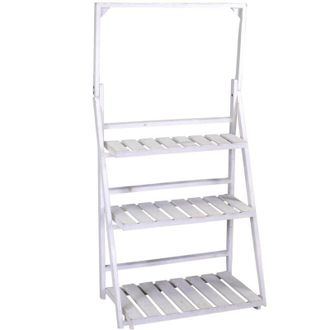 Vacchetti Scaffale legno 3 piani bianco cm 68