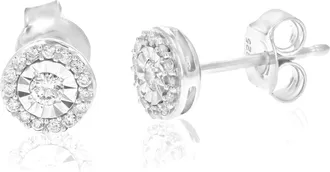 Vir Jewels 1/5 cttw Lab Grown Diamond Composite Earrings in Sterling Silver With Push Backs For Women