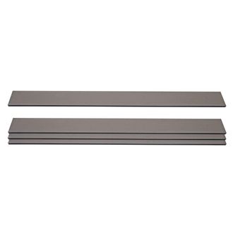 Hhg Hhg - Lote De 4 Lamas De Protecci&oacute;n Wpc Sarthe, Tablas Cortaviento, Aprox. 1 M&sup2;, 180 Cm, Gris