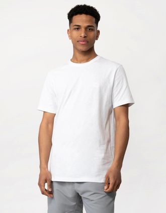 HUGO BOSS Mens BOSS Orange Tales Mens Cotton-Jersey T-shirt With Logo Patch - Open Grey 070 - White - Size: 40