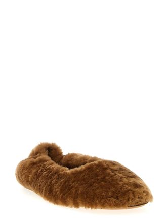 Dries Van Noten Fur Ballet Flat - Camel
