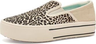 Ariat Skylar Slip-On Womens Shoes Cream Cheetah Hair On : 7.5 B - Medium, Canvas/Leather