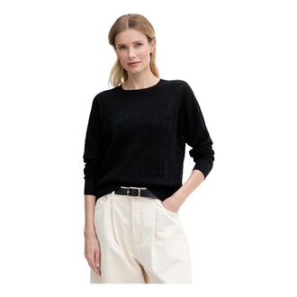 DKNY Trui met ronde hals - Dames - Ronde hals truien - Zwart - L - Katoen - Truien & Vesten